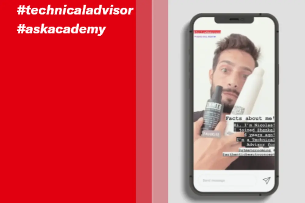Henkel-medarbejder Nicolas filmer sig selv 