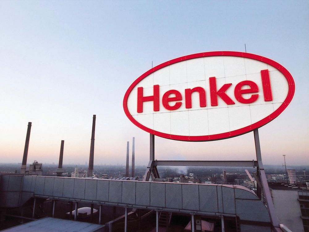 Henkel logo i Düsseldorf, Germany