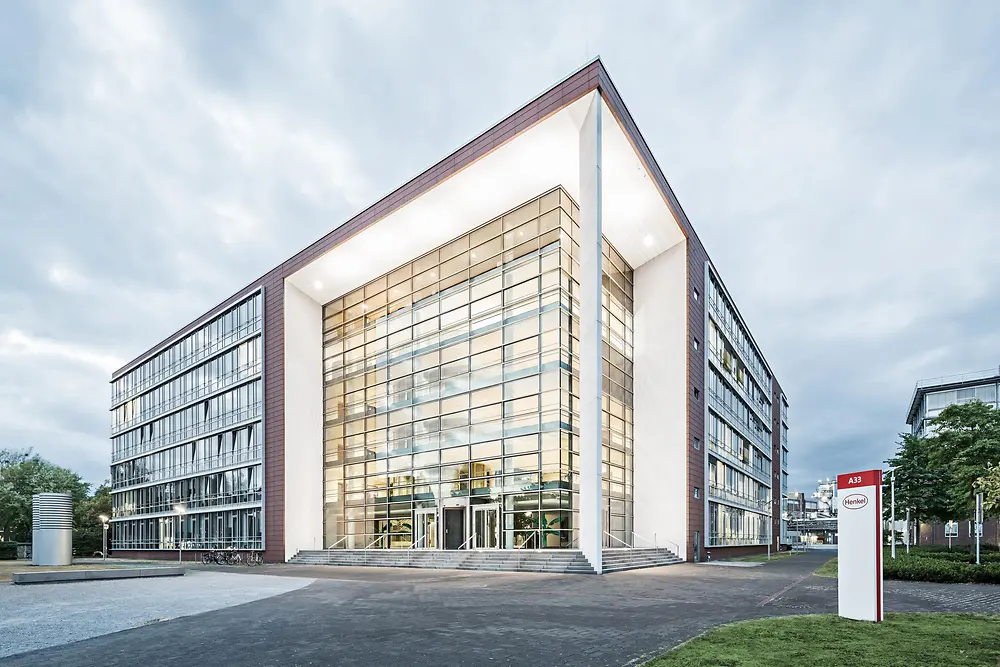 Bygning i Henkels hovedkvarter i Düsseldorf.